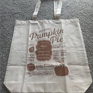 Homemade Pumpkin Pie Tote Bag - Cream